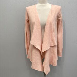 Calypso St. Barth Cardigan Sweater Medium Pink 100% Cashmere Long Sleeve